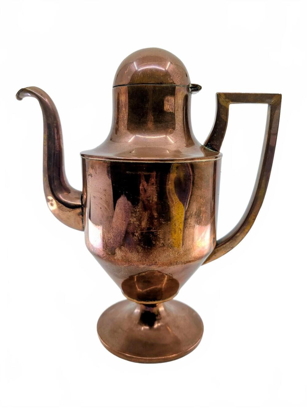 Vintage Middle Eastern Tinned Copper Dallah Arabic Coffee Pot - READ
